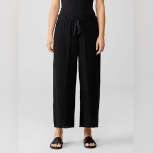 Eileen Fisher Organic Cotton Gauze Straight Leg Pant
